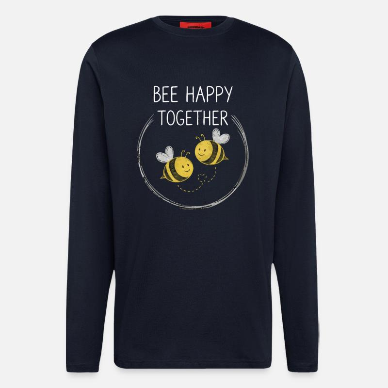 Bee Happy Together Bees - Longsleeve - made by SPREAD  - DARK NAVY