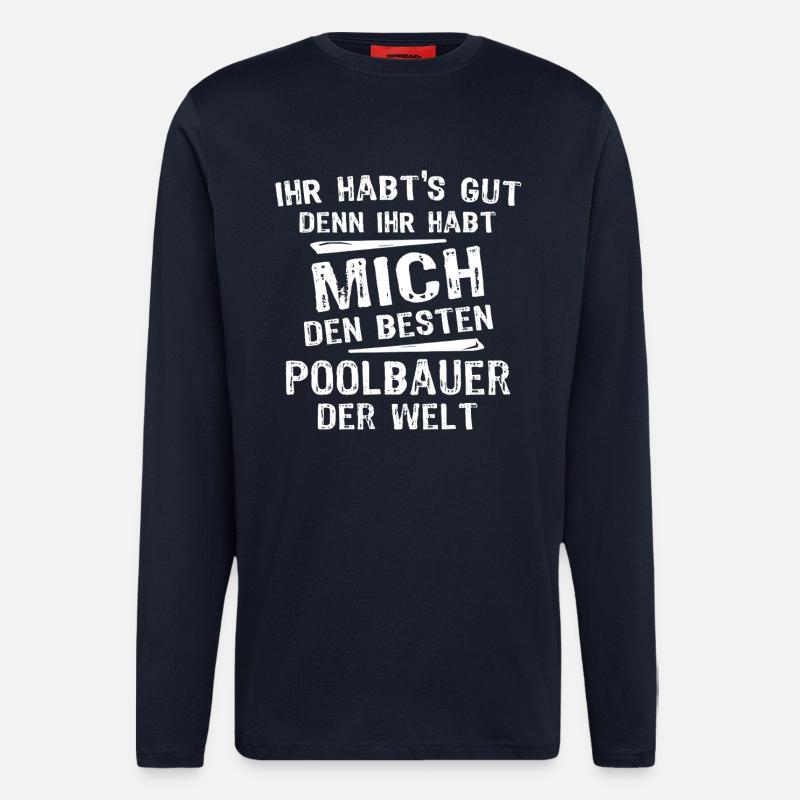 Poolbauer - Langarmshirt - made by SPREAD  - DARK NAVY