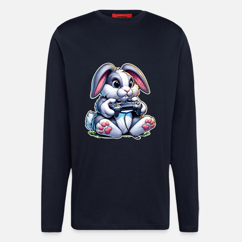 Gamer bunny with controller - Longsleeve - made by SPREAD  - DARK NAVY