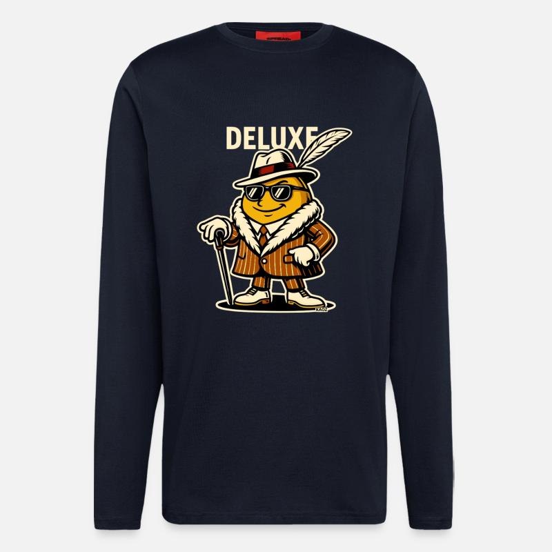 Deluxe Dapper Feather guy - Longsleeve - made by SPREAD  - DARK NAVY