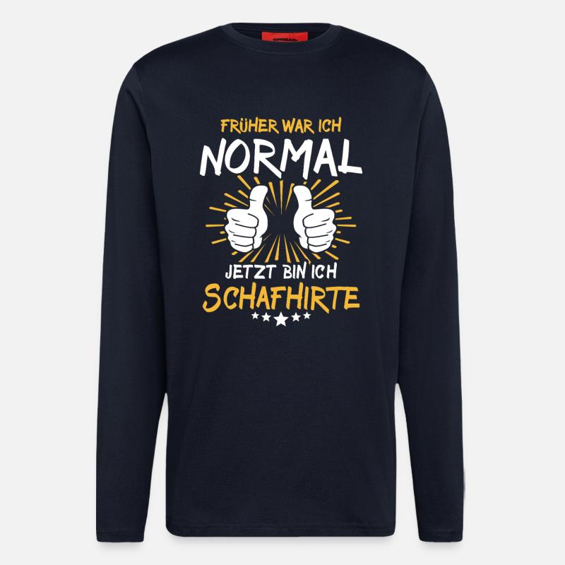 Schafhirte Spruch - Langarmshirt - made by SPREAD  - DARK NAVY