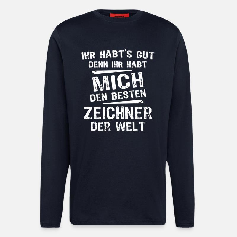 Zeichner - Langarmshirt - made by SPREAD - DARK NAVY