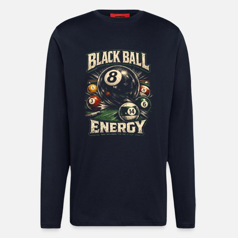 8-Ball Billard - Langarmshirt - made by SPREAD  - DARK NAVY