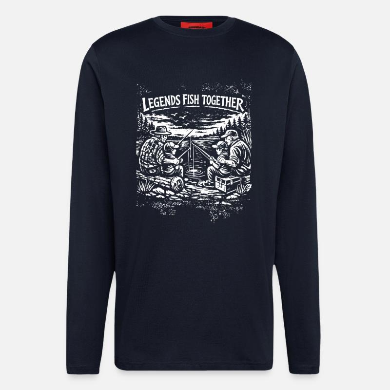 Fishing Legends Father Son - Longsleeve - made by SPREAD - DARK NAVY