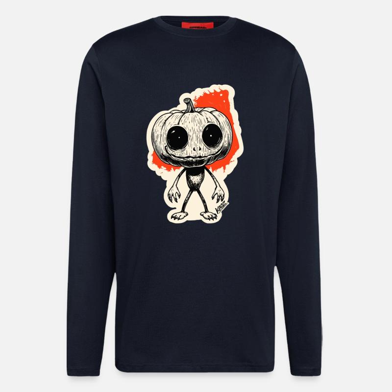 Pumpkin Night Creeper - Longsleeve - made by SPREAD  - DARK NAVY