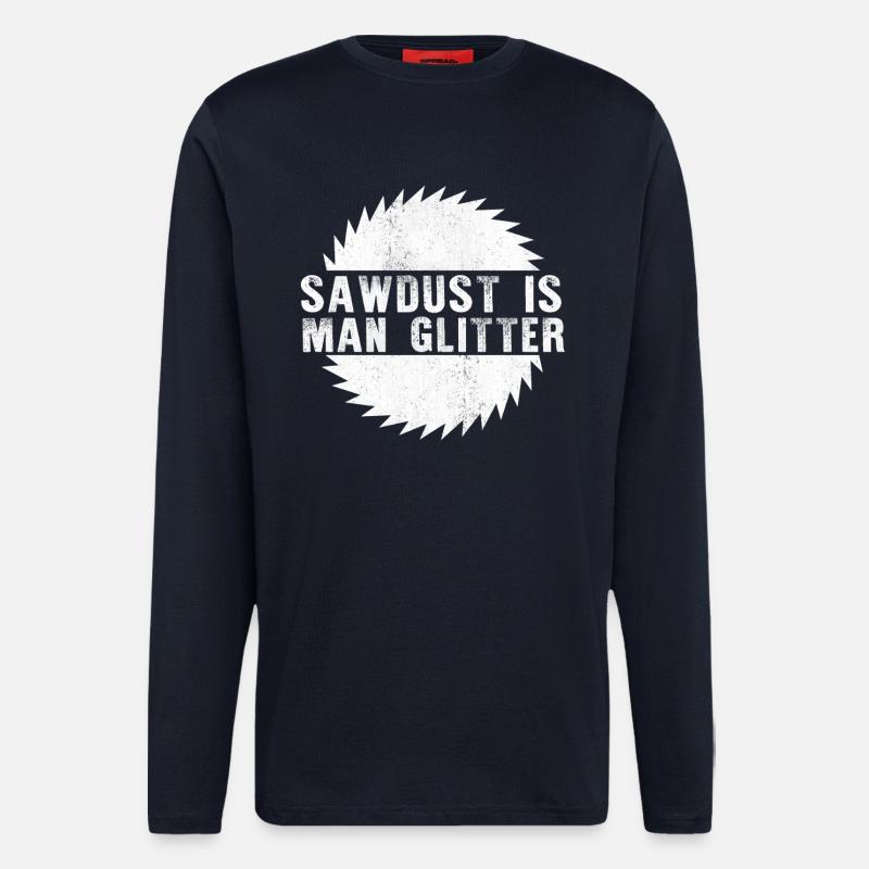 Sawdust Man Glitzerhemd - Langarmshirt - made by SPREAD  - DARK NAVY