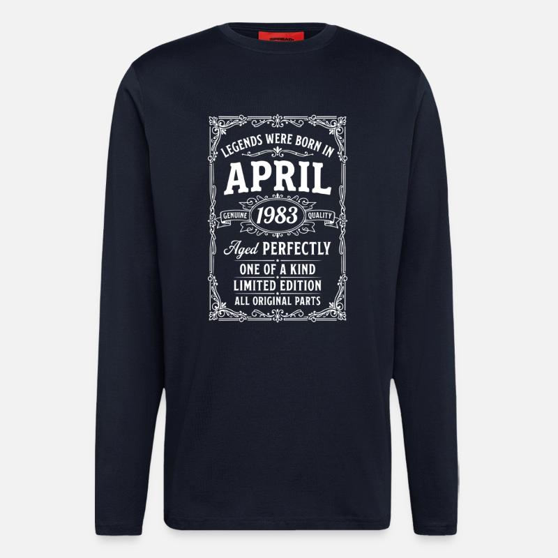 Großartig seit April 1983 - Langarmshirt - made by SPREAD - DARK NAVY