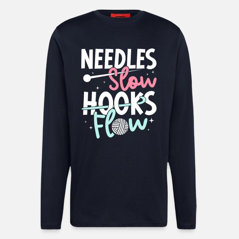 Crochet Hooks Flow Crocheter - Longsleeve - made by SPREAD - DARK NAVY