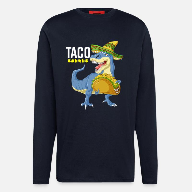 Tacosaurus Cinco De Mayo Hemd - Langarmshirt - made by SPREAD  - DARK NAVY