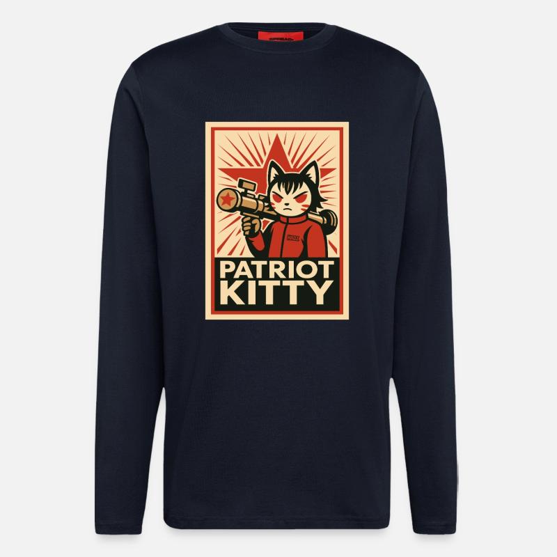 Patriot Kitty Rocket Art - Longsleeve - made by SPREAD  - DARK NAVY