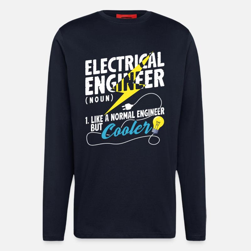 Electrical Engineer Definition Cool Funny - Longsleeve - made by SPREAD - DARK NAVY