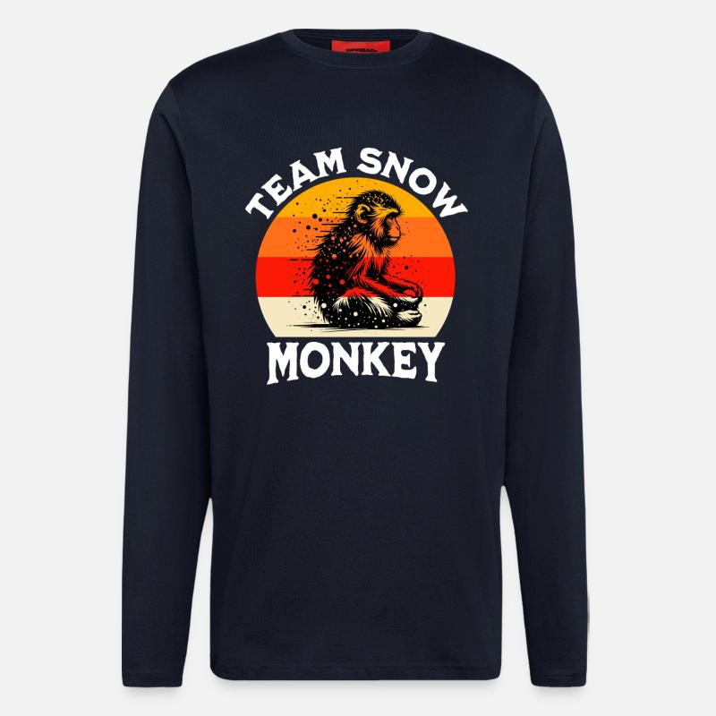 Team Schneeaffe - Langarmshirt - made by SPREAD  - DARK NAVY