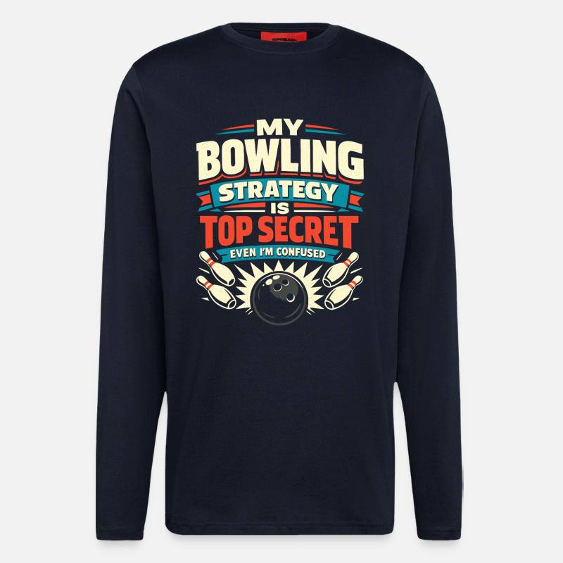 Bowling Strategy - Longsleeve - made by SPREAD  - DARK NAVY