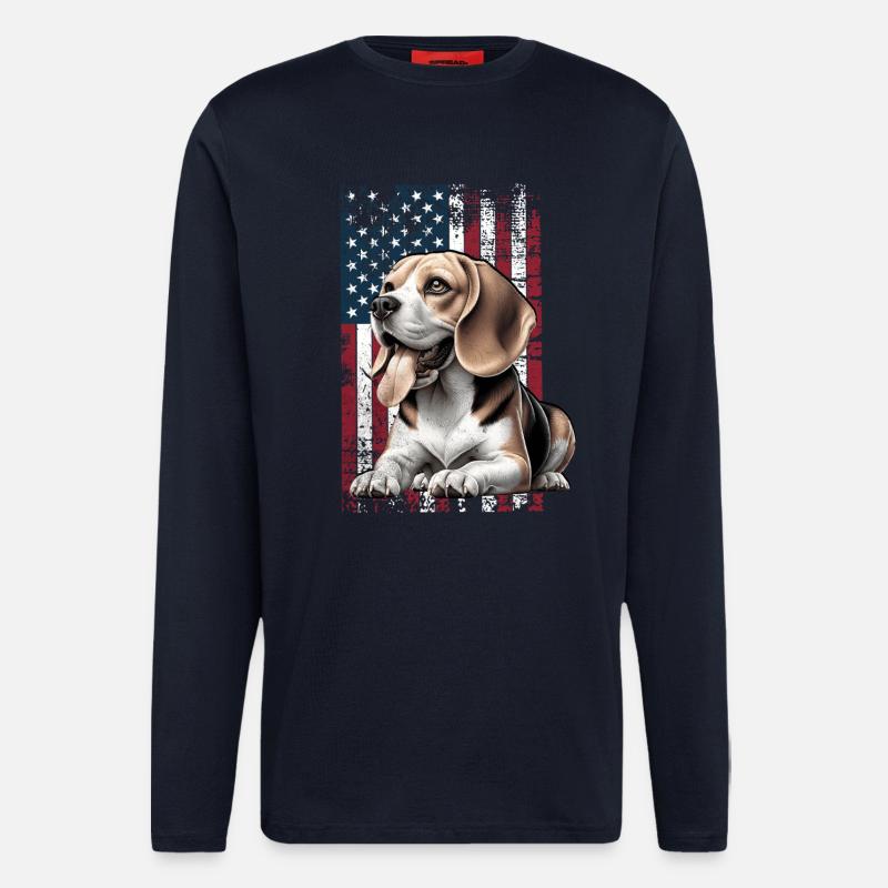 Beagle US Beagle - Langarmshirt - made by SPREAD  - DARK NAVY