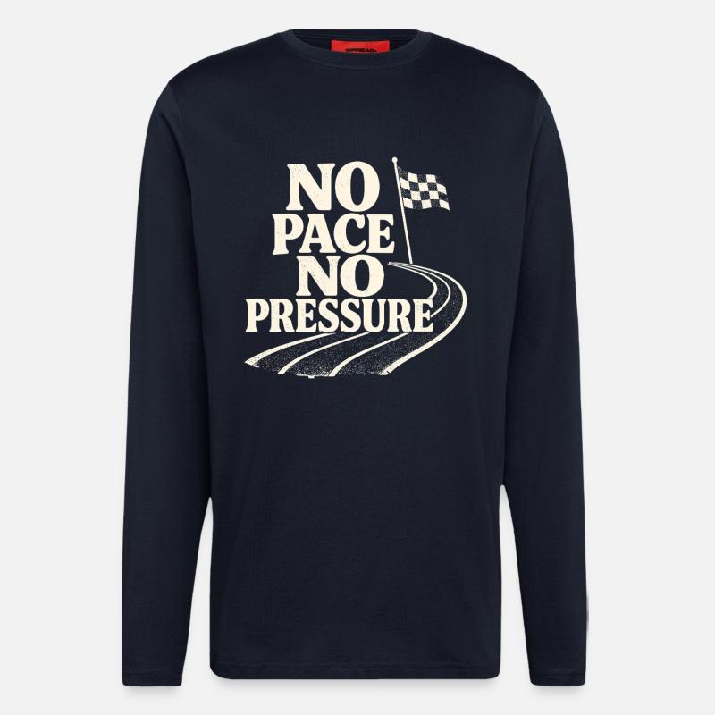 No Pace No Pressure - Longsleeve - made by SPREAD  - DARK NAVY