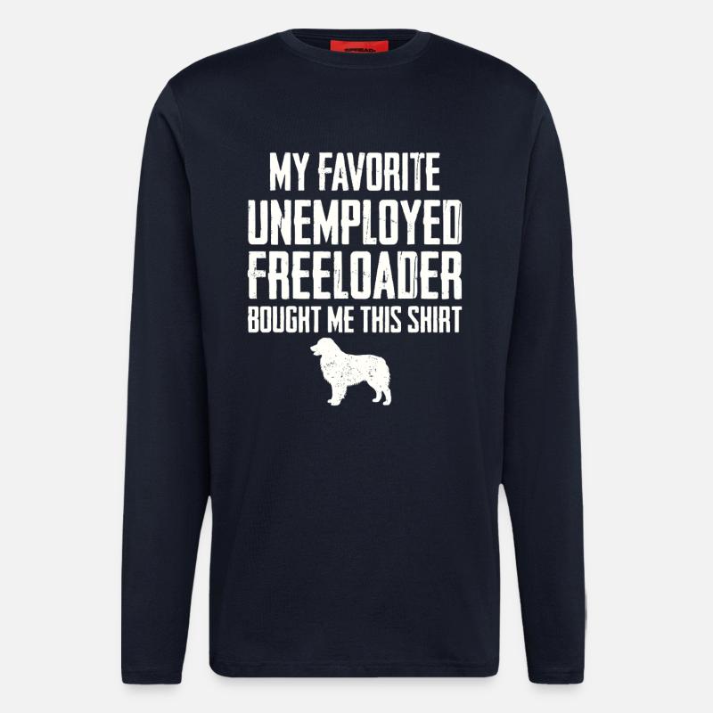 Funny Australian Shepherd Freeloader - Longsleeve - made by SPREAD - DARK NAVY