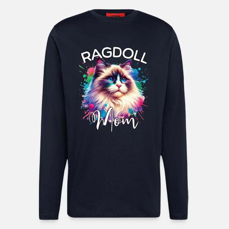 Ragdoll Cat Mom - Longsleeve - made by SPREAD  - DARK NAVY