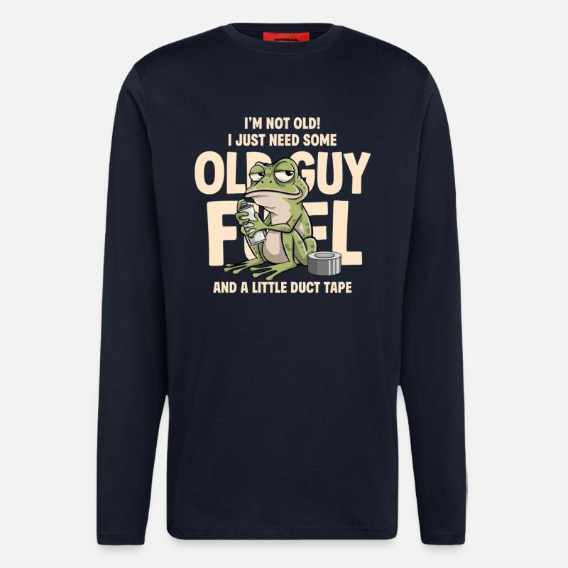 Old Guy Fuel Frog - Longsleeve - made by SPREAD - DARK NAVY