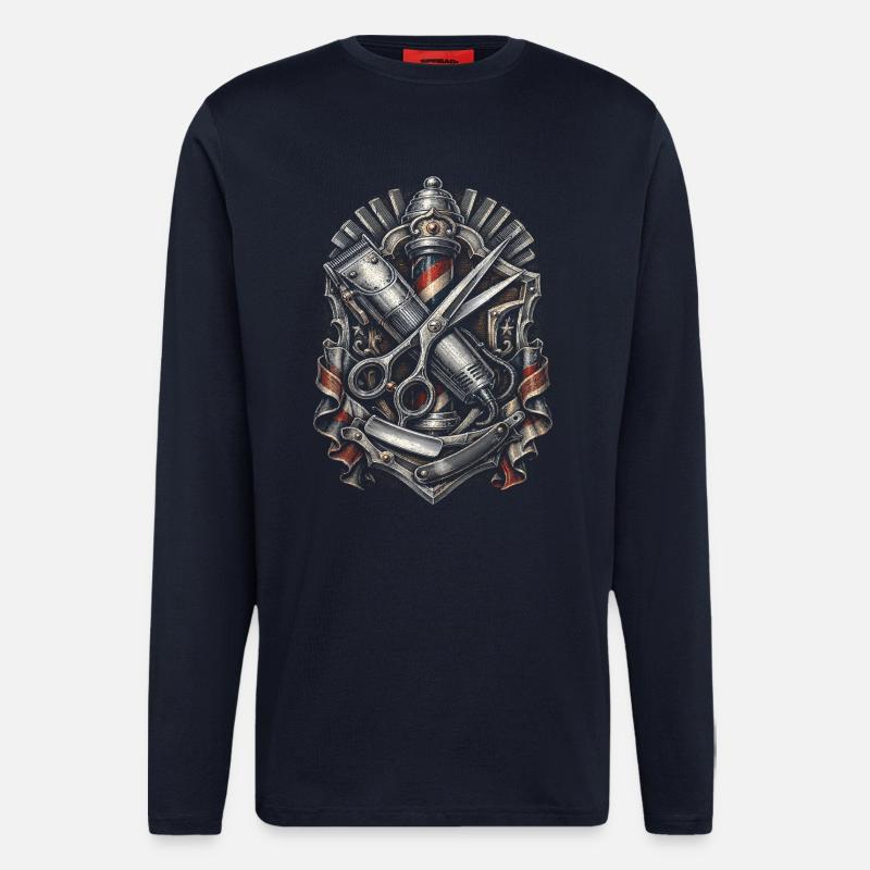 Barber Barbier - Longsleeve - made by SPREAD  - DARK NAVY