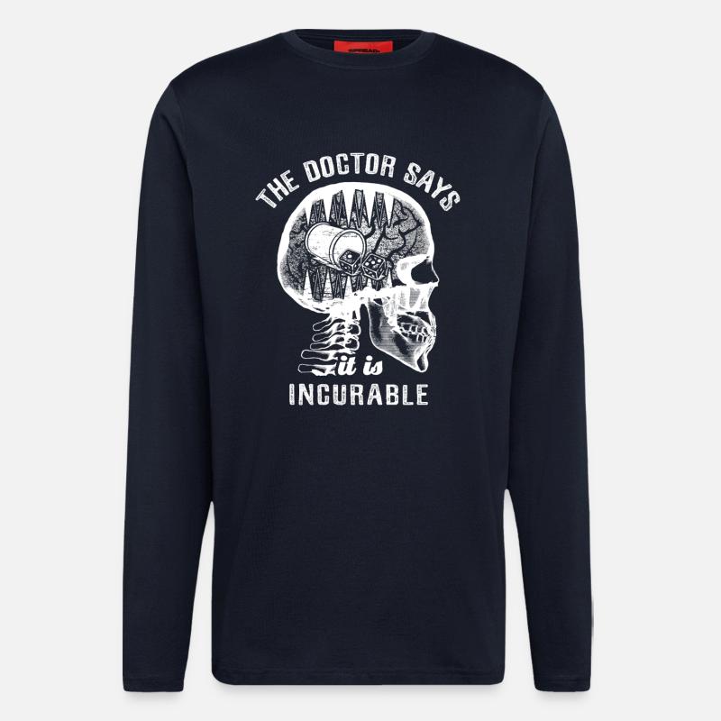 The doctor says it's incurable - Backgammon - Longsleeve - made by SPREAD - DARK NAVY