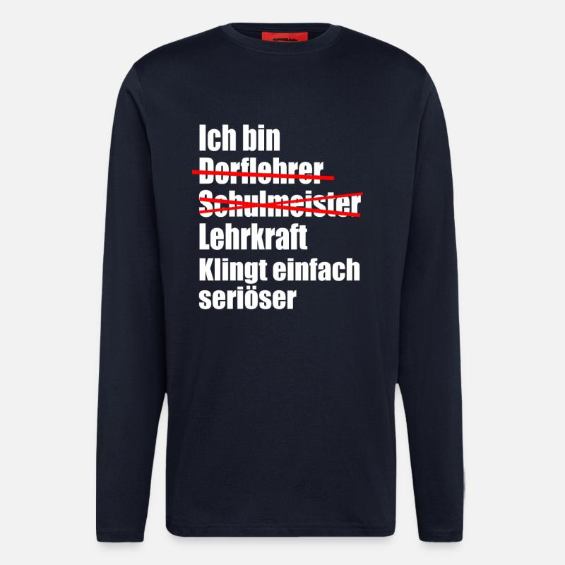 Lehrer Studium Abschluss bestanden - Langarmshirt - made by SPREAD - DARK NAVY