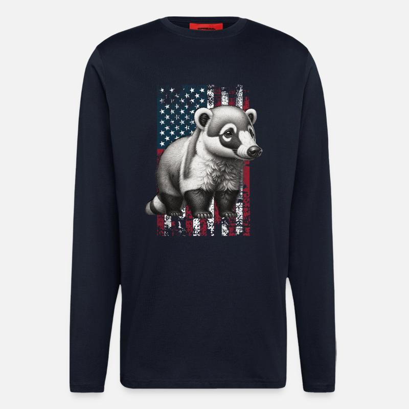 Coati US Nasenbär - Langarmshirt - made by SPREAD - DARK NAVY