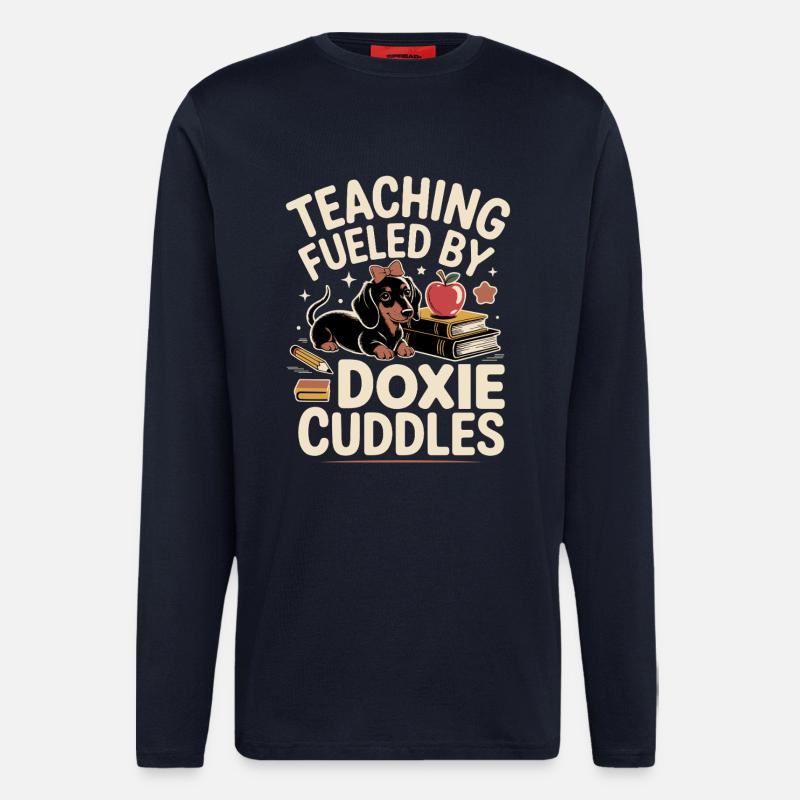 Dachshund Teacher - Longsleeve - made by SPREAD  - DARK NAVY