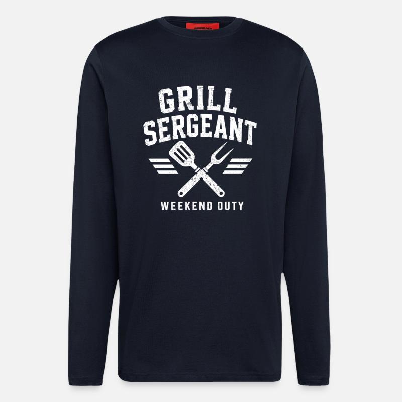 Grill Sergeant BBQ Shirt - Langarmshirt - made by SPREAD - DARK NAVY