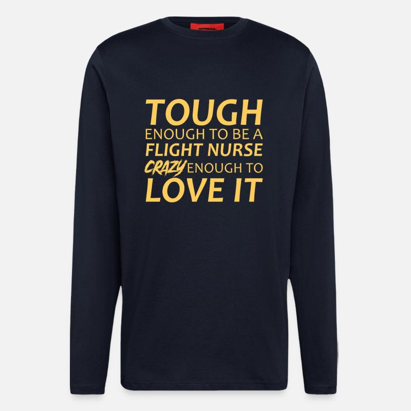 Flight Nurse Crazy Luftrettung - Langarmshirt - made by SPREAD - DARK NAVY
