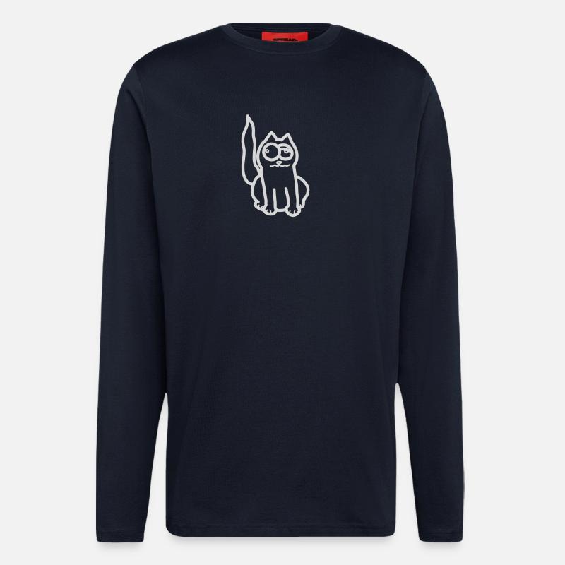 Betrunkene Katze - Langarmshirt - made by SPREAD - DARK NAVY