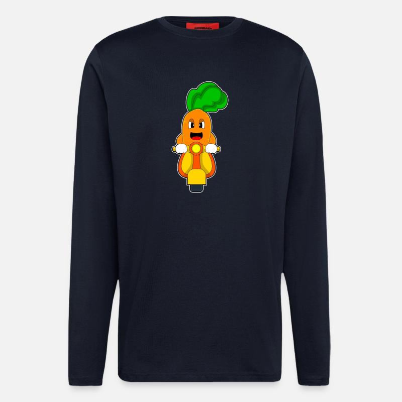 Karotte Motorroller - Langarmshirt - made by SPREAD  - DARK NAVY