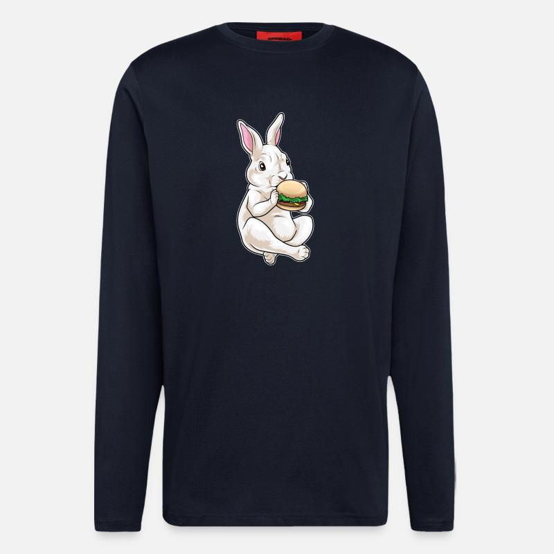 Hamburger lapin - Manches longues bio décontracté fabriqué en UE - DARK NAVY