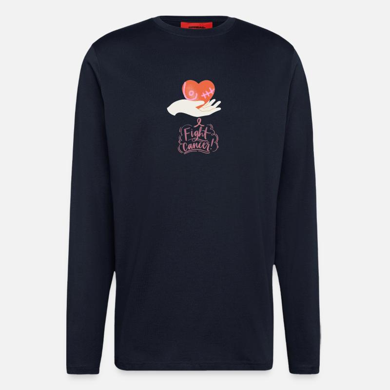 Kampf gegen Krebs - Langarmshirt - made by SPREAD  - DARK NAVY