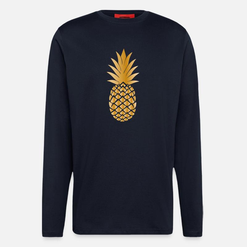 Goldene Ananas - Langarmshirt - made by SPREAD  - DARK NAVY