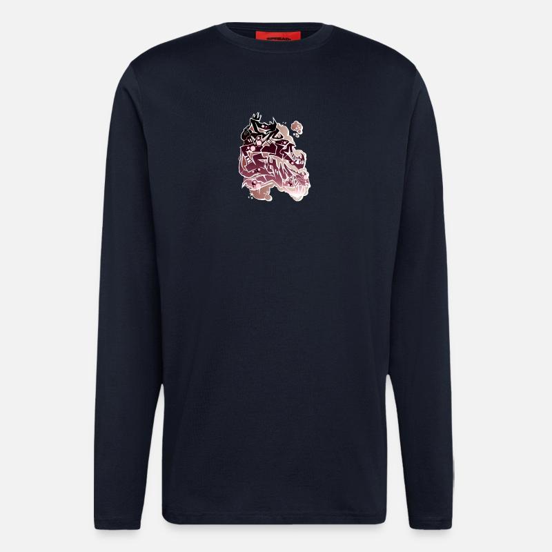Dragon Graffito Abstract - Longsleeve - made by SPREAD  - DARK NAVY