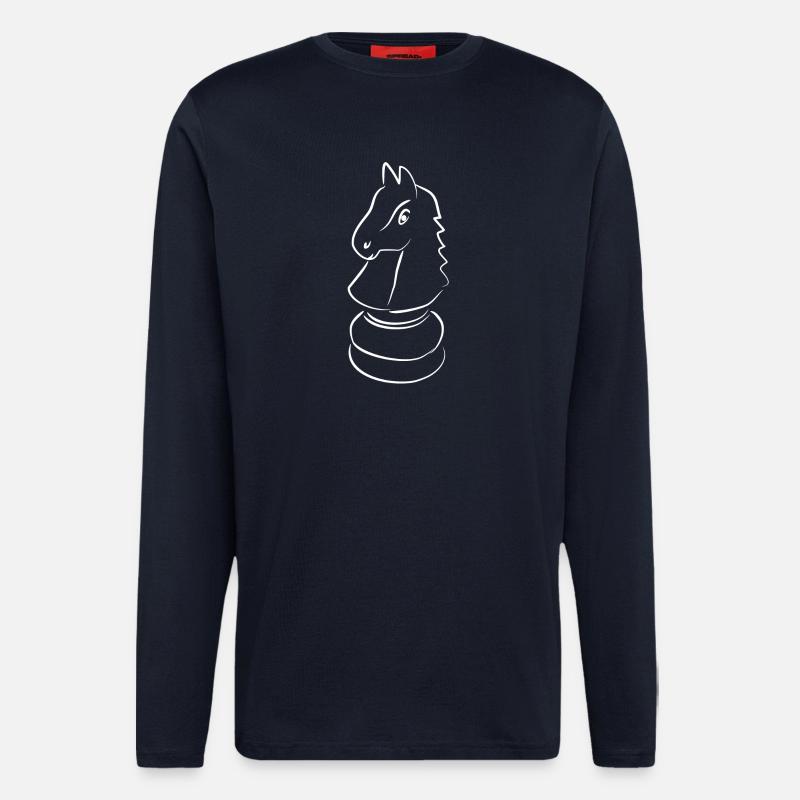 schach springer - Langarmshirt - made by SPREAD  - DARK NAVY