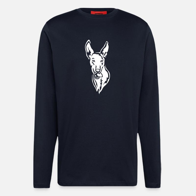 Podenco Head "Black Edition" - Longsleeve - made by SPREAD  - DARK NAVY