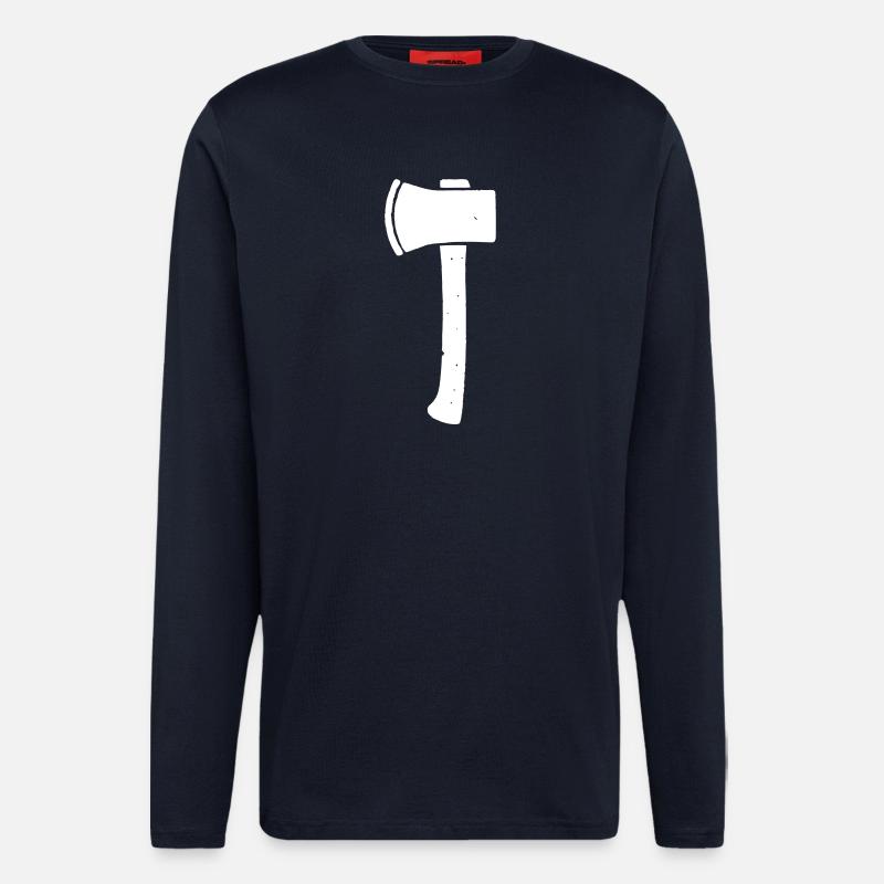 Axt Beil Werkzeug Vektor - Langarmshirt - made by SPREAD - DARK NAVY