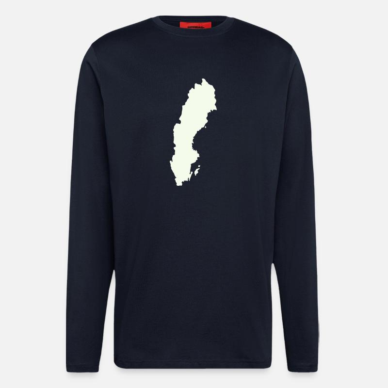 Schweden Silhouette Print - Langarmshirt - made by SPREAD - DARK NAVY