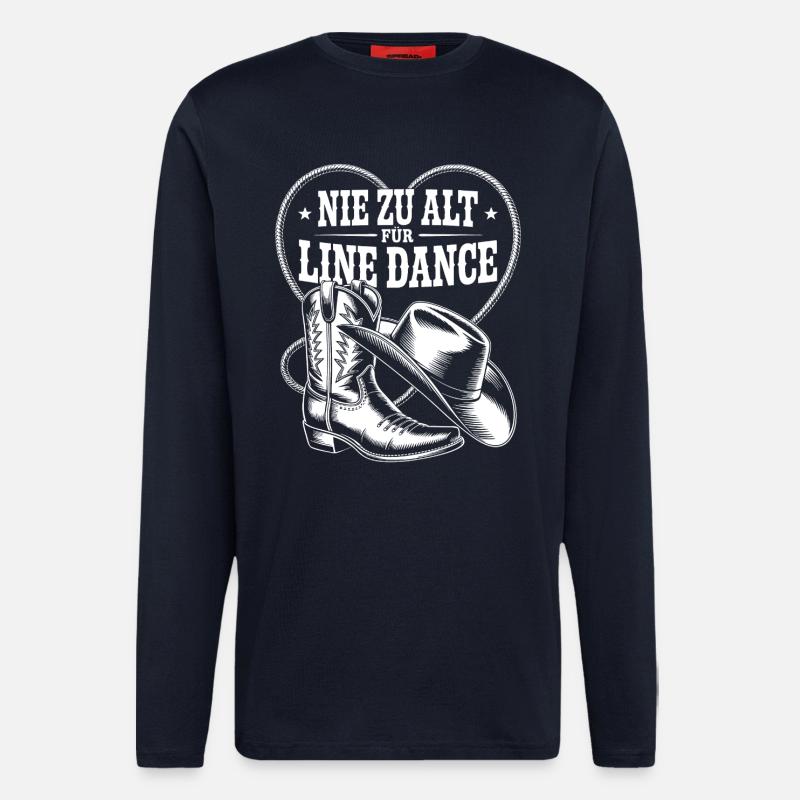 Western Line Dance Stil - Langarmshirt - made by SPREAD  - DARK NAVY
