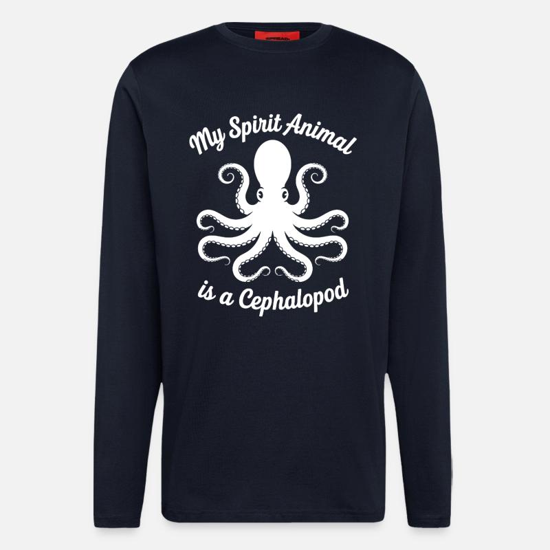 Cephalopod Design - Langarmshirt - made by SPREAD  - DARK NAVY