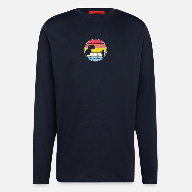 Desert Sunset Pixel Silhouette - Longsleeve - made by SPREAD  - DARK NAVY