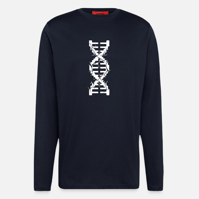 Destroyed DNA Helix Mutation - Longsleeve - made by SPREAD  - DARK NAVY