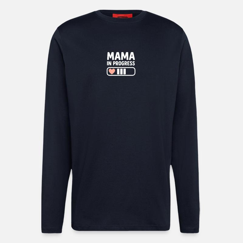 Mama in Progress - Langarmshirt - made by SPREAD  - DARK NAVY