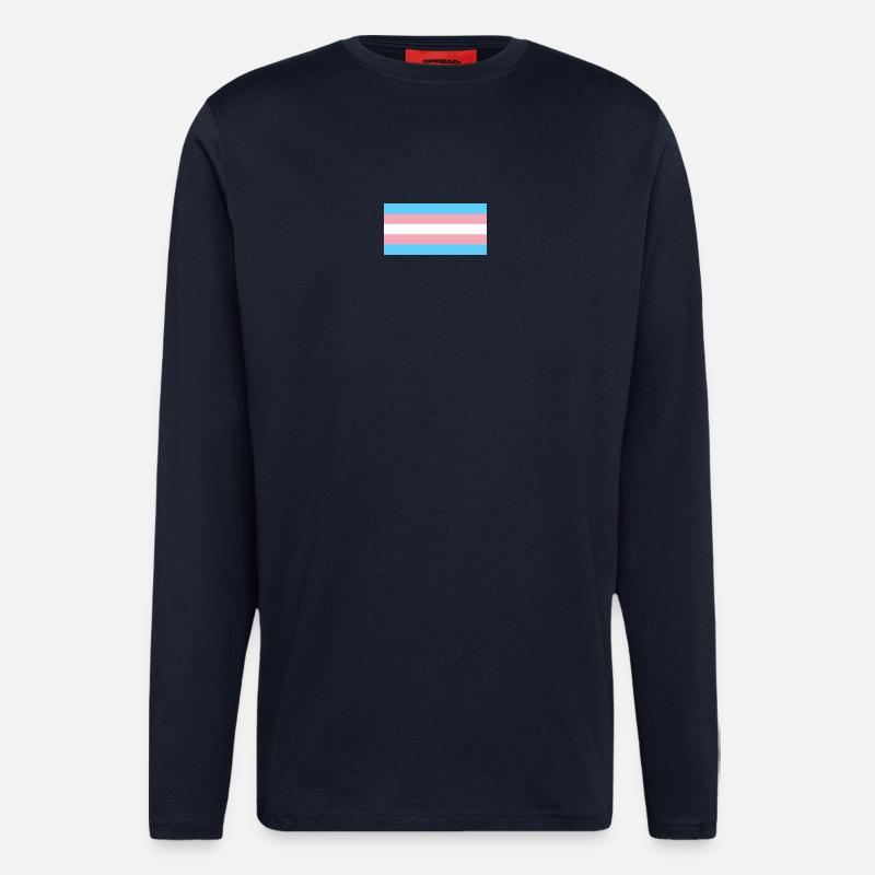 Transgender Pride Flag - Langarmshirt - made by SPREAD  - DARK NAVY