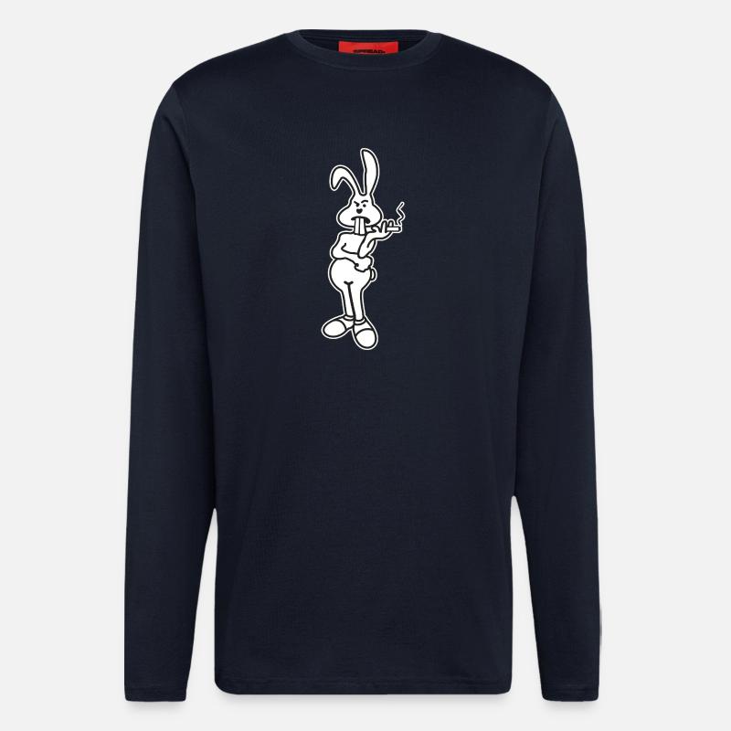 Osterhase verweigert Eier - Eier-Knappheit? - Langarmshirt - made by SPREAD  - DARK NAVY