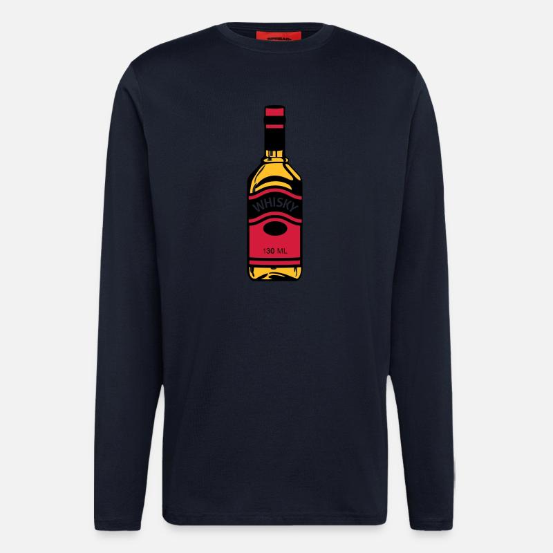 Whiskey Bottle - Longsleeve - made by SPREAD  - DARK NAVY