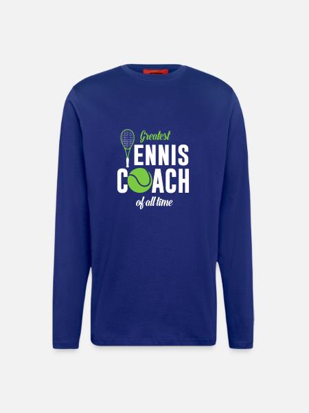 Largest tennis coach ever - Longsleeve - made by SPREAD  - DARK NAVY