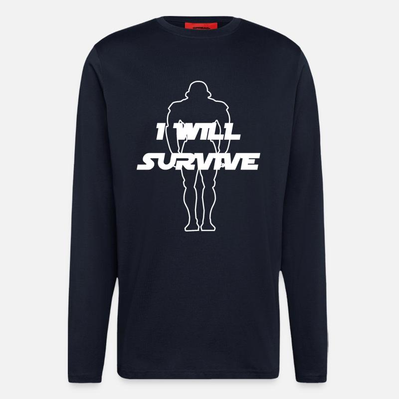 clone i will survive humour - Longsleeve - made by SPREAD  - DARK NAVY