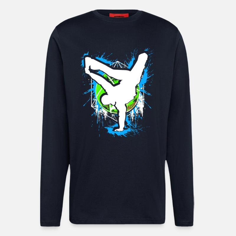 Breakdance - Breakdancer - Breakdancing - BBoy - Longsleeve - made by SPREAD  - DARK NAVY